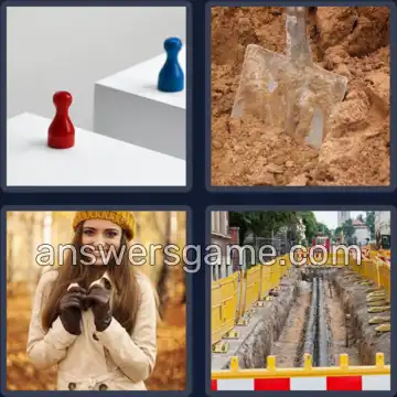 4 Pics 1 Word 6 Letters TRENCH