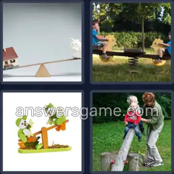 4 Pics 1 Word 6 Letters SEESAW