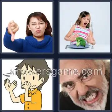 4 Pics 1 Word 6 Letters DETEST