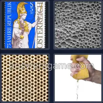 4 Pics 1 Word 6 Letters POROUS