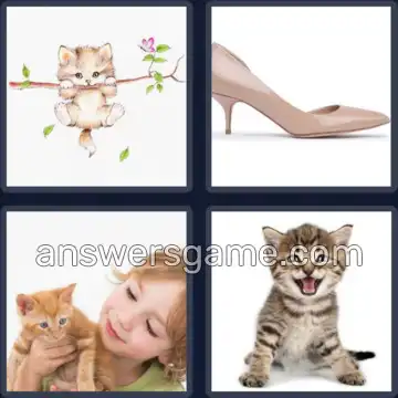 4 Pics 1 Word 6 Letters KITTEN