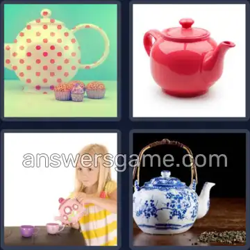 4 Pics 1 Word 6 Letters TEAPOT