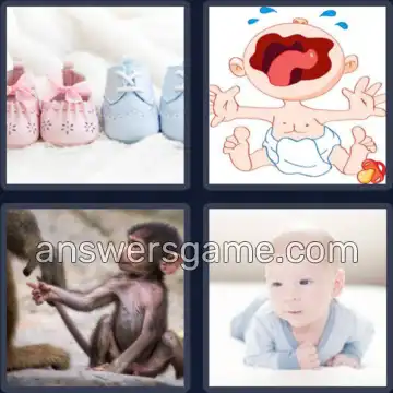 4 Pics 1 Word 6 Letters INFANT