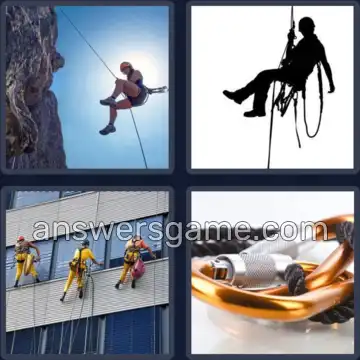 4 Pics 1 Word 6 Letters ABSEIL