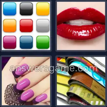 4 Pics 1 Word 6 Letters GLOSSY