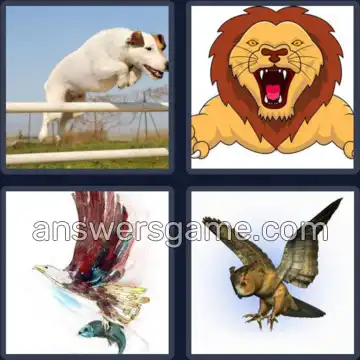4 Pics 1 Word 6 Letters POUNCE