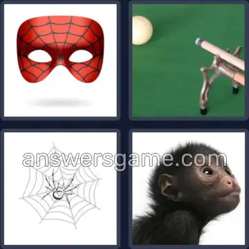 4 Pics 1 Word 6 Letters SPIDER