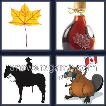 4 Pics 1 Word 6 Letters CANADA