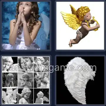 4 Pics 1 Word 6 Letters CHERUB