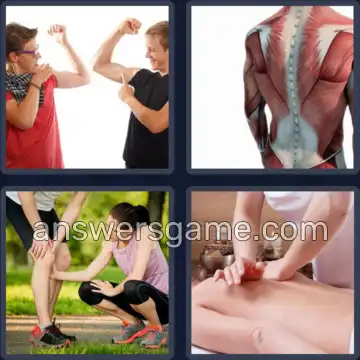 4 Pics 1 Word 6 Letters MUSCLE