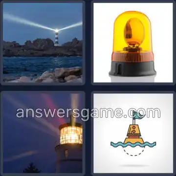 4 Pics 1 Word 6 Letters BEACON