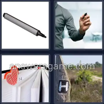 4 Pics 1 Word 6 Letters MARKER