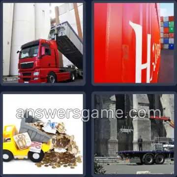 4 Pics 1 Word 6 Letters UNLOAD