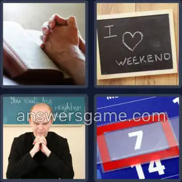 4 Pics 1 Word 6 Letters SUNDAY