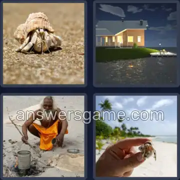 4 Pics 1 Word 6 Letters HERMIT