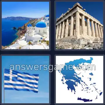 4 Pics 1 Word 6 Letters GREECE