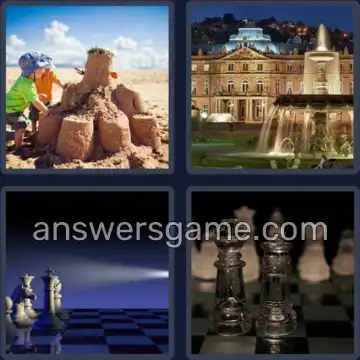 4 Pics 1 Word 6 Letters CASTLE