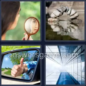 4 Pics 1 Word 6 Letters MIRROR