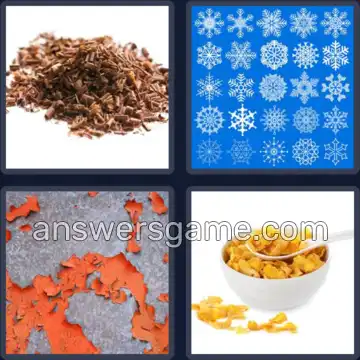 4 Pics 1 Word 6 Letters FLAKES