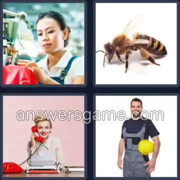 4 Pics 1 Word 6 Letters WORKER