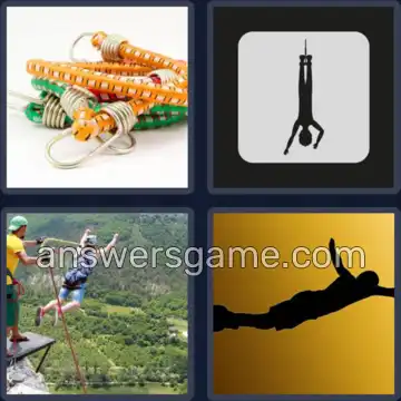 4 Pics 1 Word 6 Letters BUNGEE