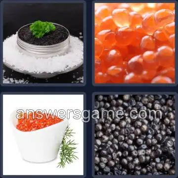 4 Pics 1 Word 6 Letters CAVIAR