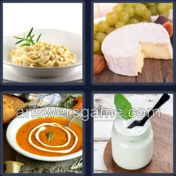 4 Pics 1 Word 6 Letters CREAMY