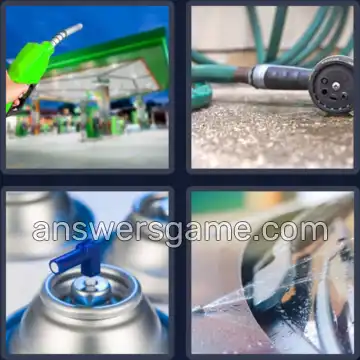 4 Pics 1 Word 6 Letters NOZZLE