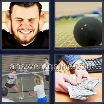 4 Pics 1 Word 6 Letters RACKET