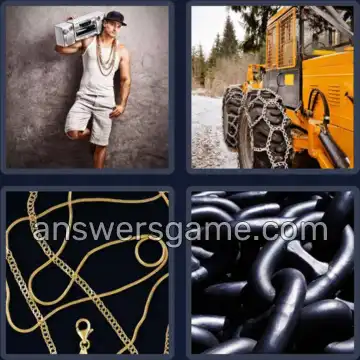 4 Pics 1 Word 6 Letters CHAINS