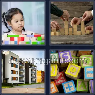 4 Pics 1 Word 6 Letters BLOCKS