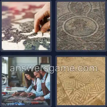 4 Pics 1 Word 6 Letters MOSAIC