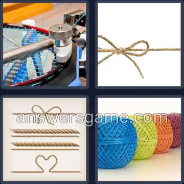 4 Pics 1 Word 6 Letters STRING