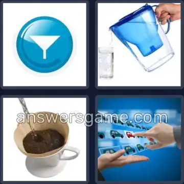 4 Pics 1 Word 6 Letters FILTER