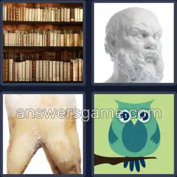 4 Pics 1 Word 6 Letters WISDOM