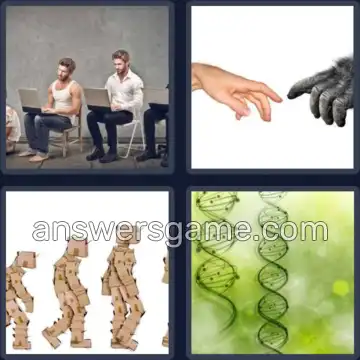 4 Pics 1 Word 6 Letters EVOLVE