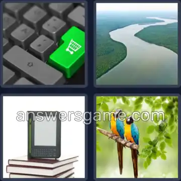 4 Pics 1 Word 6 Letters AMAZON