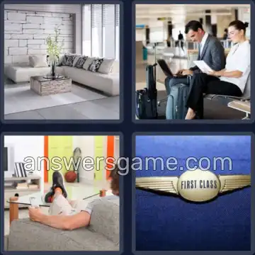 4 Pics 1 Word 6 Letters LOUNGE