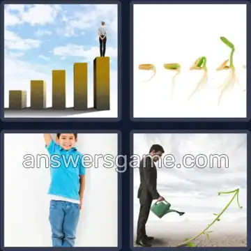 4 Pics 1 Word 7 Letters GROWING