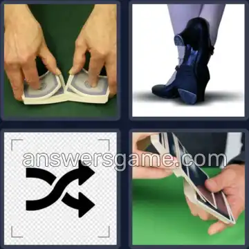 4 Pics 1 Word 7 Letters SHUFFLE