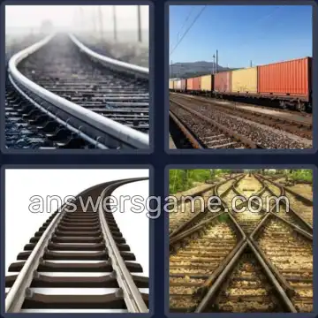 4 Pics 1 Word 7 Letters RAILWAY