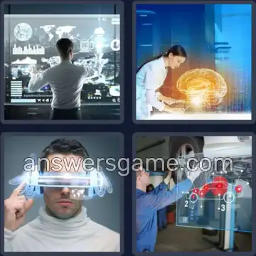 4 Pics 1 Word 7 Letters VIRTUAL