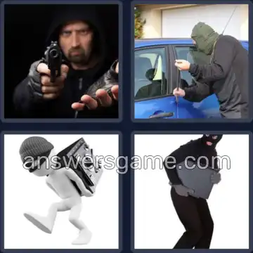4 Pics 1 Word 7 Letters ROBBERY