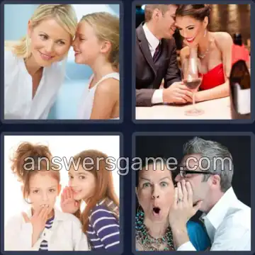 4 Pics 1 Word 7 Letters WHISPER