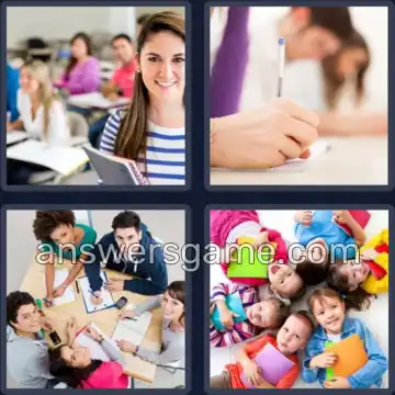 4 Pics 1 Word 7 Letters STUDENT