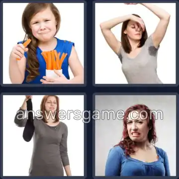 4 Pics 1 Word 7 Letters DISGUST