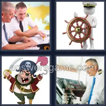4 Pics 1 Word 7 Letters CAPTAIN