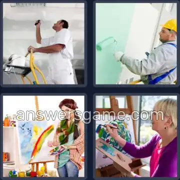 4 Pics 1 Word 7 Letters PAINTER