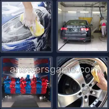 4 Pics 1 Word 7 Letters CARWASH