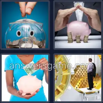 4 Pics 1 Word 7 Letters DEPOSIT